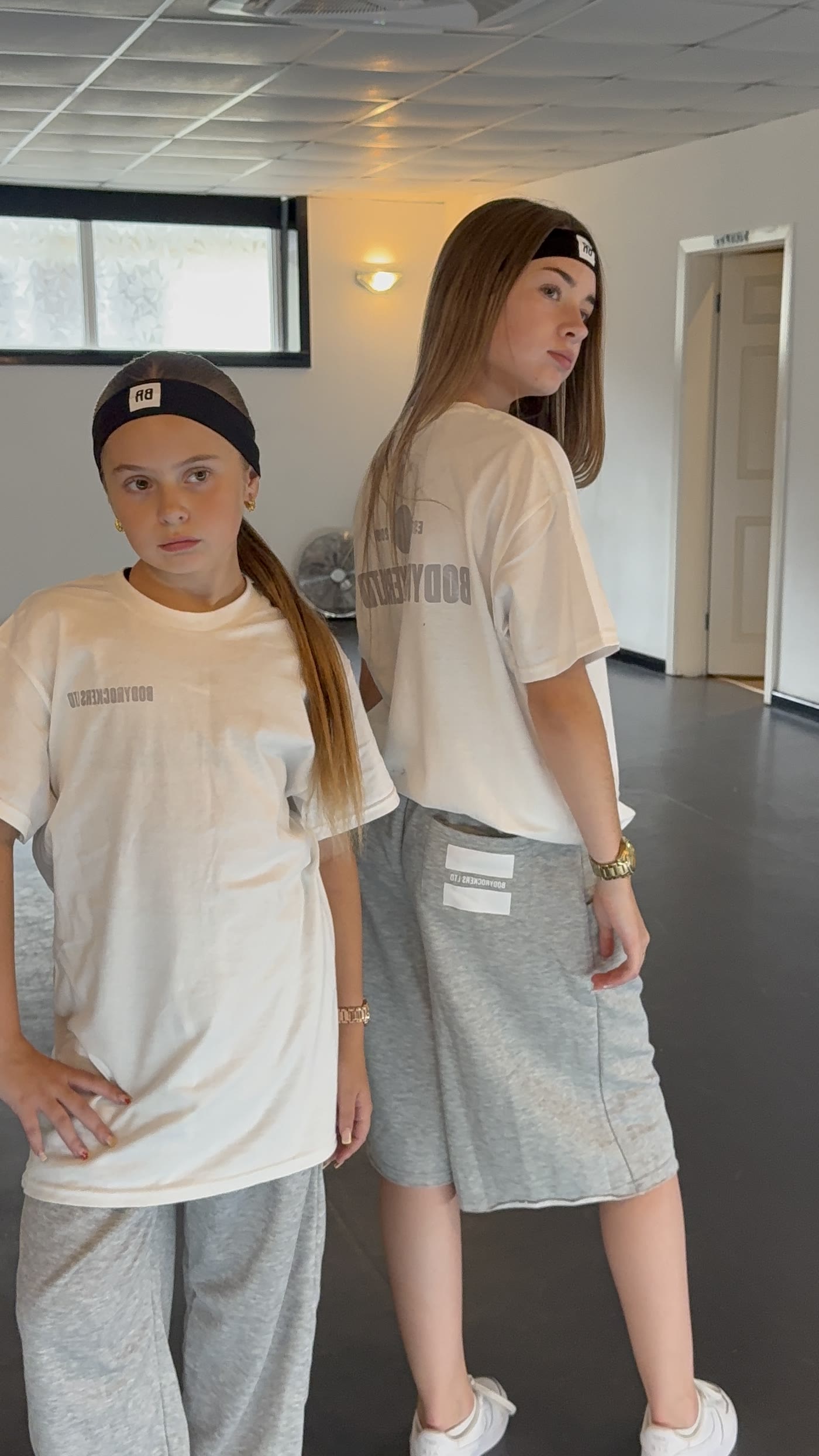 Two dancers in the Bodyrockers studio